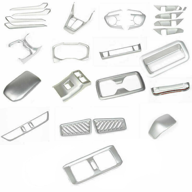 for Toyota RAV4 2019-2023 Matte Silver Car Interior Decorate Full Kit Cover Trim