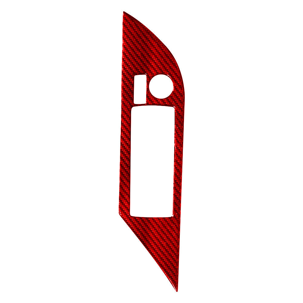 Red Carbon Fiber Interior Driver Side Door Control Cover Trim for Toyota Hilux