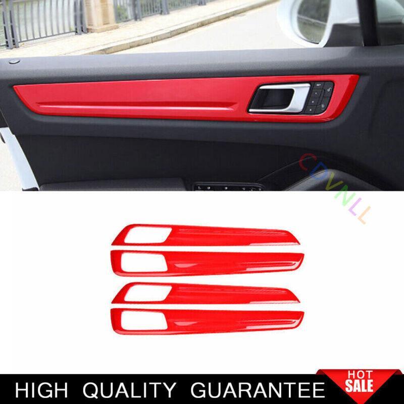 Fit for Porsche for Cayenne 2018-2022 Bright Red Car Inner Door Panel Strip Trim 4X