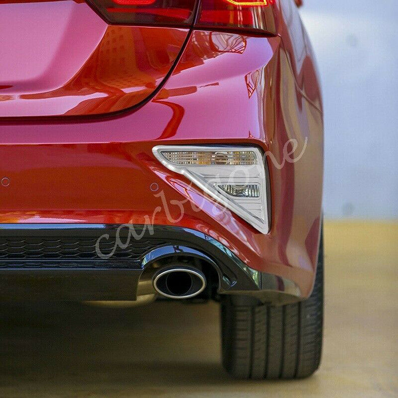 for Kia Forte Sedan 2019-2021 Chrome Rear bumper Fog Light Lamp frame Cover Trim