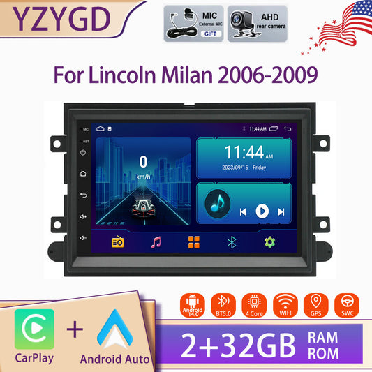 Android Carplay for Lincoln Milan 2006-2009 Car Stereo Radio GPS Navi Screen BT