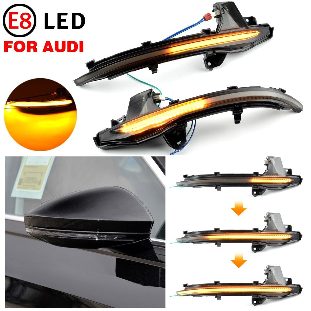 Sequential LED Dynamic Side Mirror Turn Signal Light Assembly for Audi A6 C8 4A