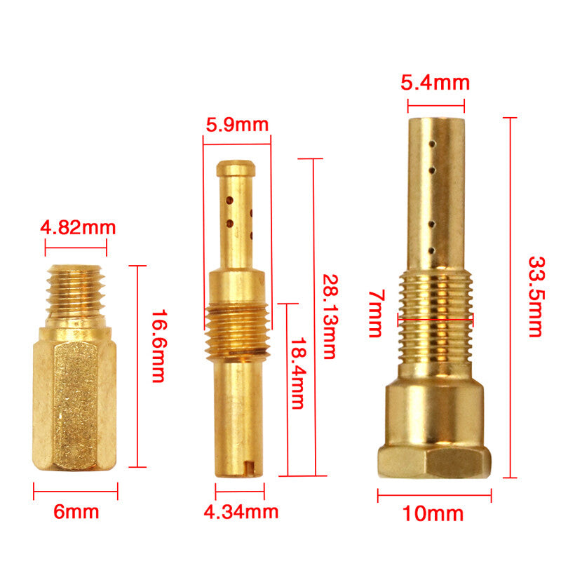 PE 26-28 21-34 Carburetor 16 Holes Repair Kit Slow Jet Needle Holder Atomiser