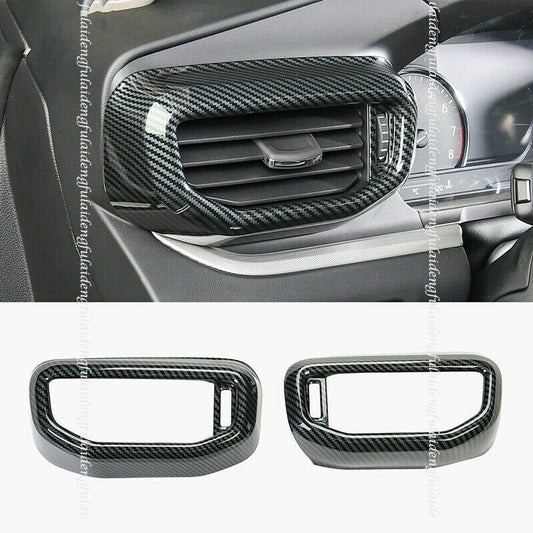 2PCS for Ford Explorer 2020-2022 Carbon fiber Dashboard Side Air Vent Cover Trim