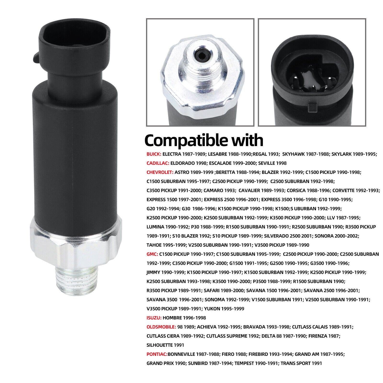 Engine oil pressure sensor suitable for 1990 R1500 Suburban 5.7L/6.2L 19244500