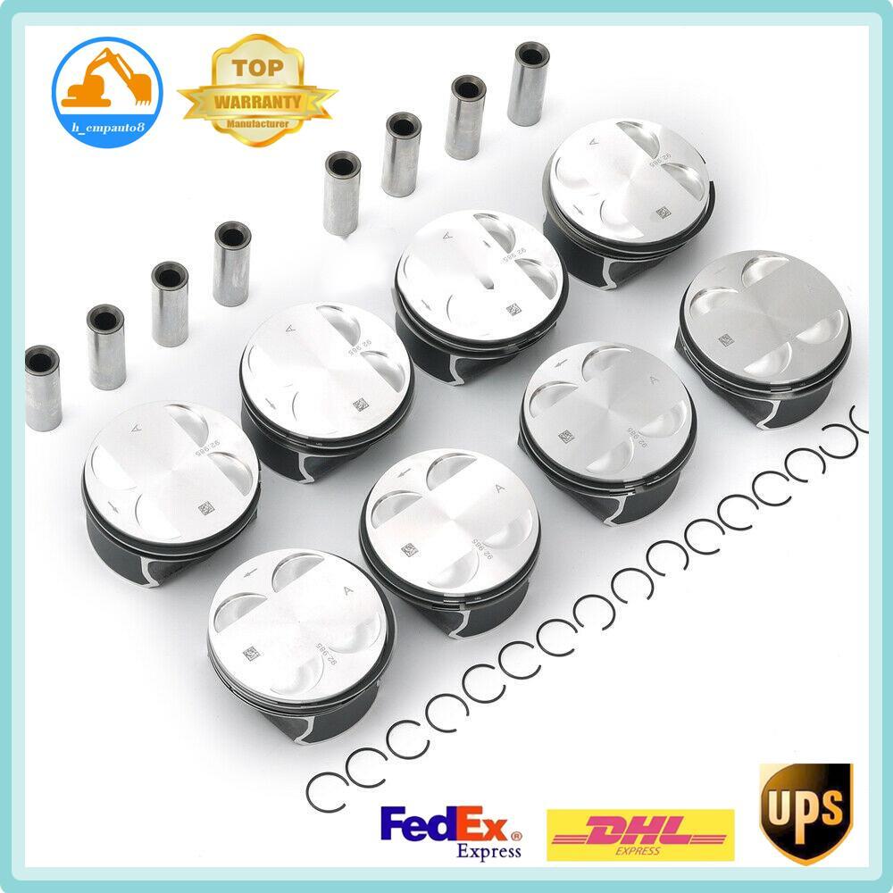 N62B48 Pistons  Rings Set 8pcs for BMW 550i 650i X5 E60 E61 E63 E65 4.8L 21MM