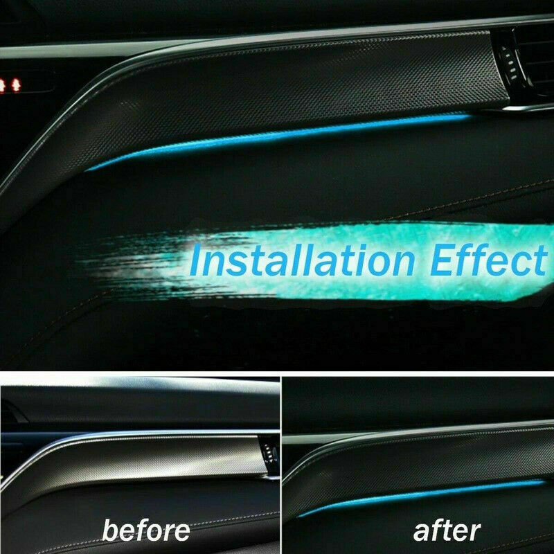 Interior 12V LED Center Console Atmosphere Light Blue for Toyota for Camry 2018