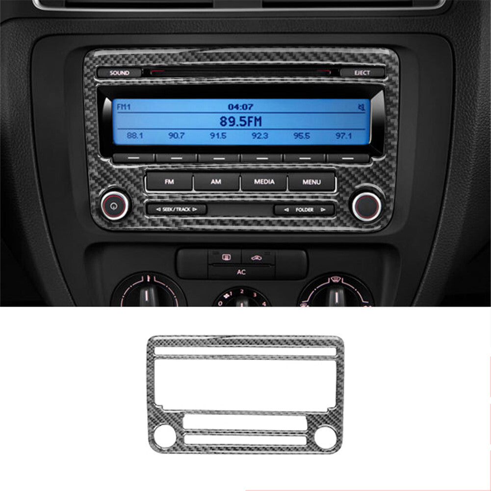 Carbon fiber radio without navigation trimming for Volkswagen for Jetta sedan 2011-2014 B