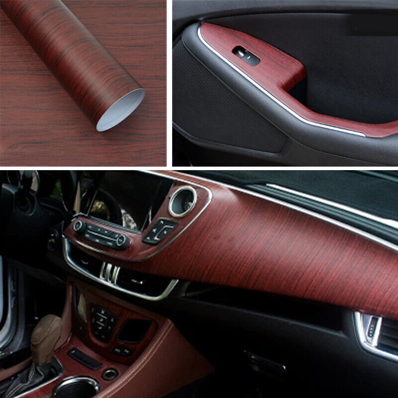 30cm x 100cm Automatic Interior DIY Vinyl Wood Texture Grain Packing Sticker Decal Parts