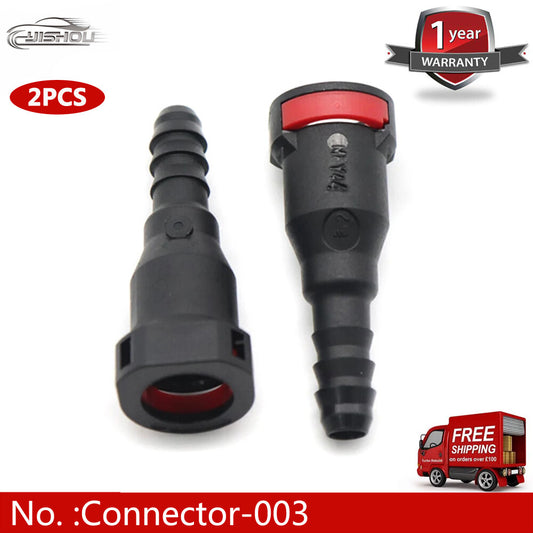 Fuel line hose quick-release female connector 2pcs 7.89 mm 7.89 ID6 8x6 180¡ã