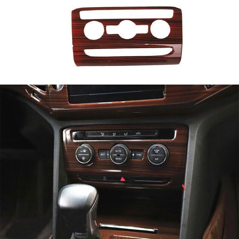 for VW Teramont Atlas 2018-23 Central Console Wood Grain AC Switch Panel Trim 1P