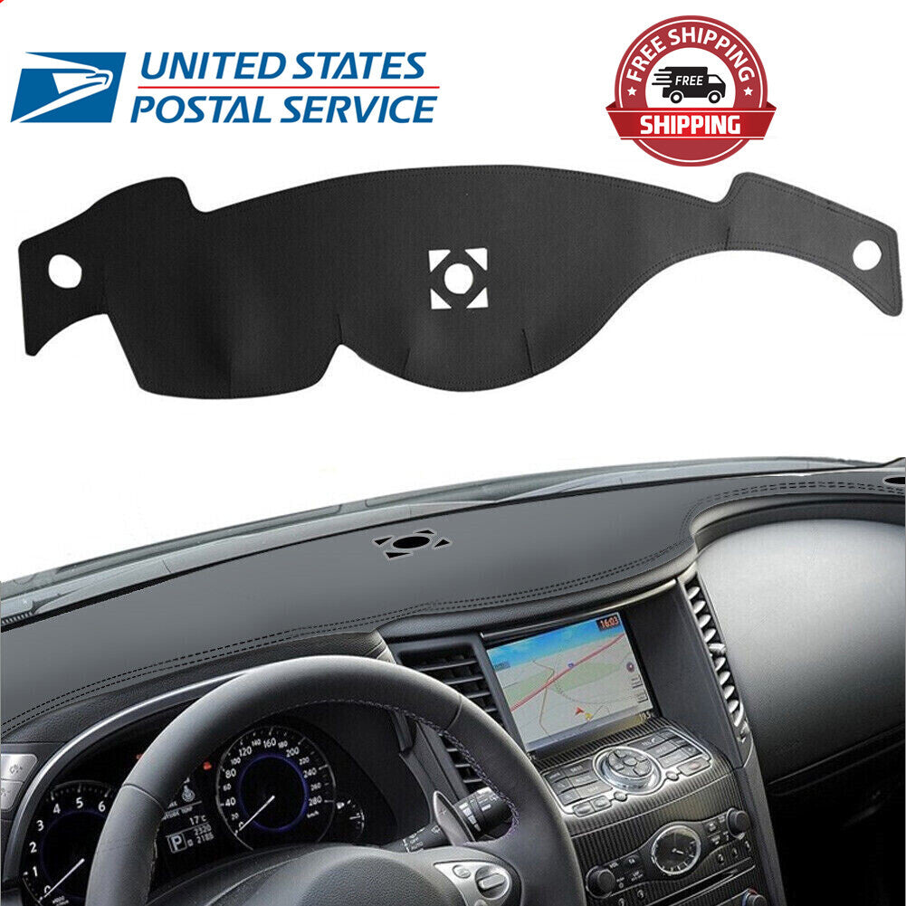 for Infiniti FX35 FX45 Leather Dashboard Cover Non-Slip Dashmat Dash Mat Black