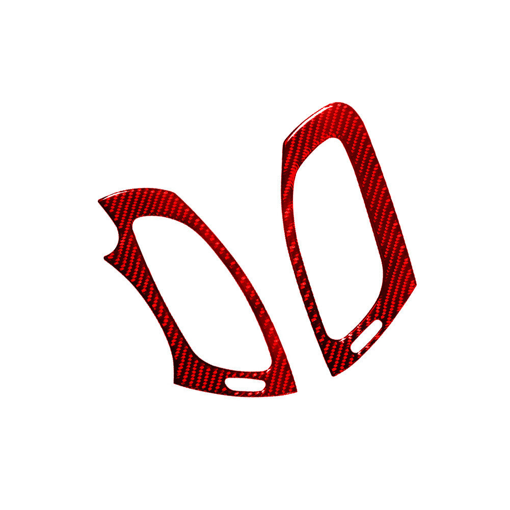 Red Left Right Air Vent Frame Trim Cover Carbon Fiber for Chevy Impala 2014-2020