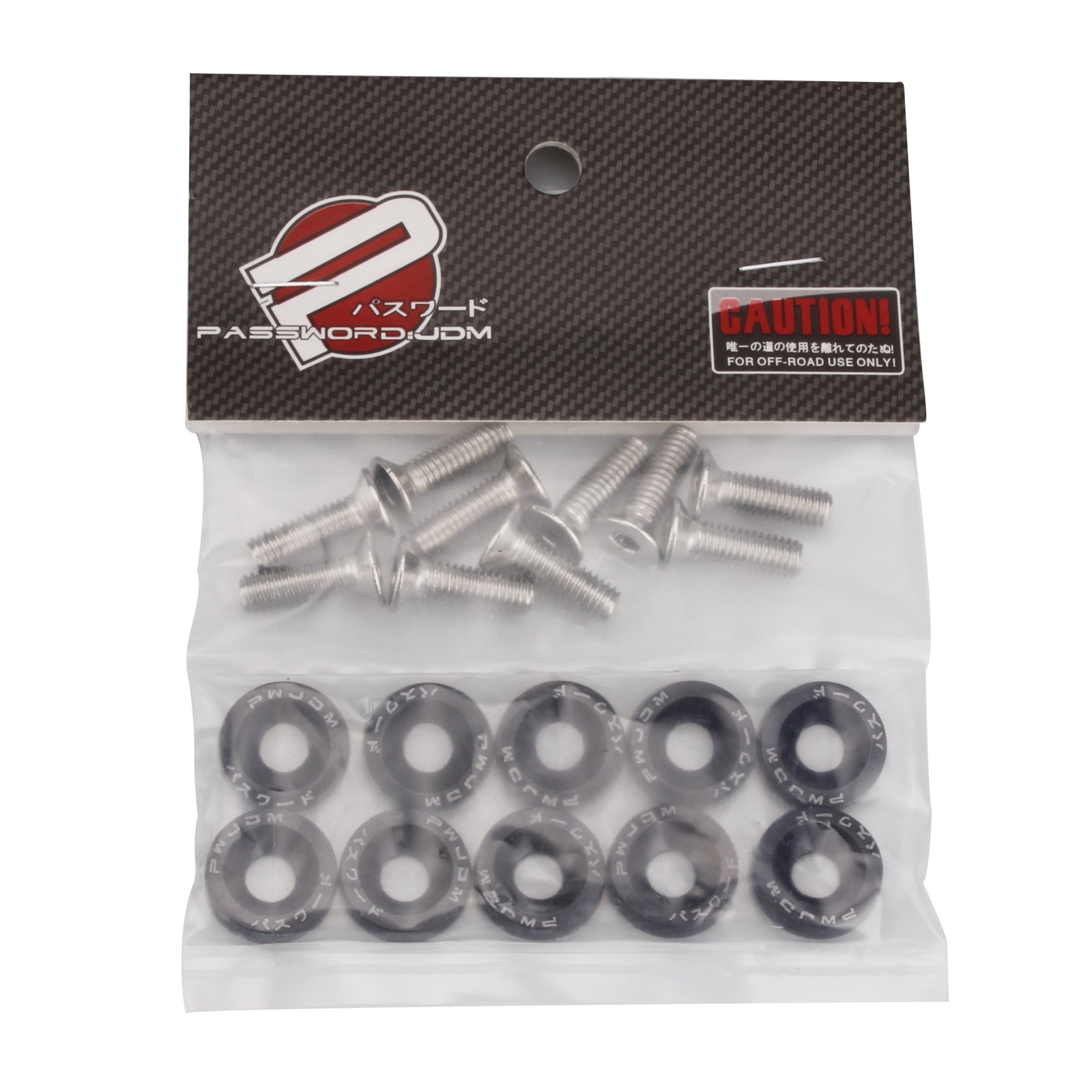 Black JDM Billet Aluminum Fender/Bumper Washer/Bolt Engine Bay Dress Up Kit