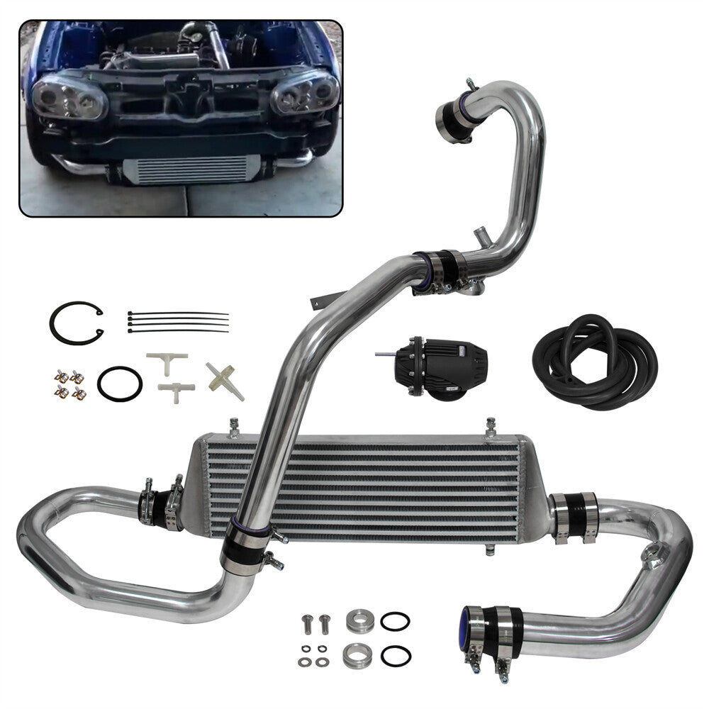 Intercooler Kit + Pipes + BOV for VW for Jetta for Golf GTI GL GLI GLS MK4 1.8T 98-05