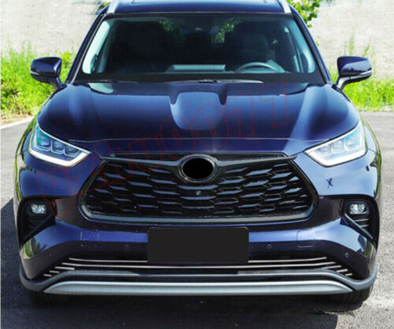 for Toyota Highlander 2020-2023 Piano black Front Grille Grill Frame Cover Trim