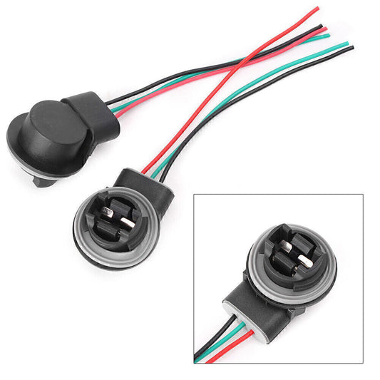 2x 3156 3157 LED Bulb Brake Signal Light Socket Harness Wire Adapter