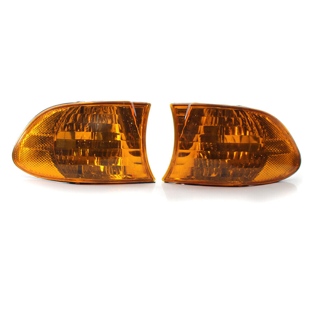 Pair Front Turn Signal Corner Light for BMW 50iL 740i 1998-2001 With No Bulbs