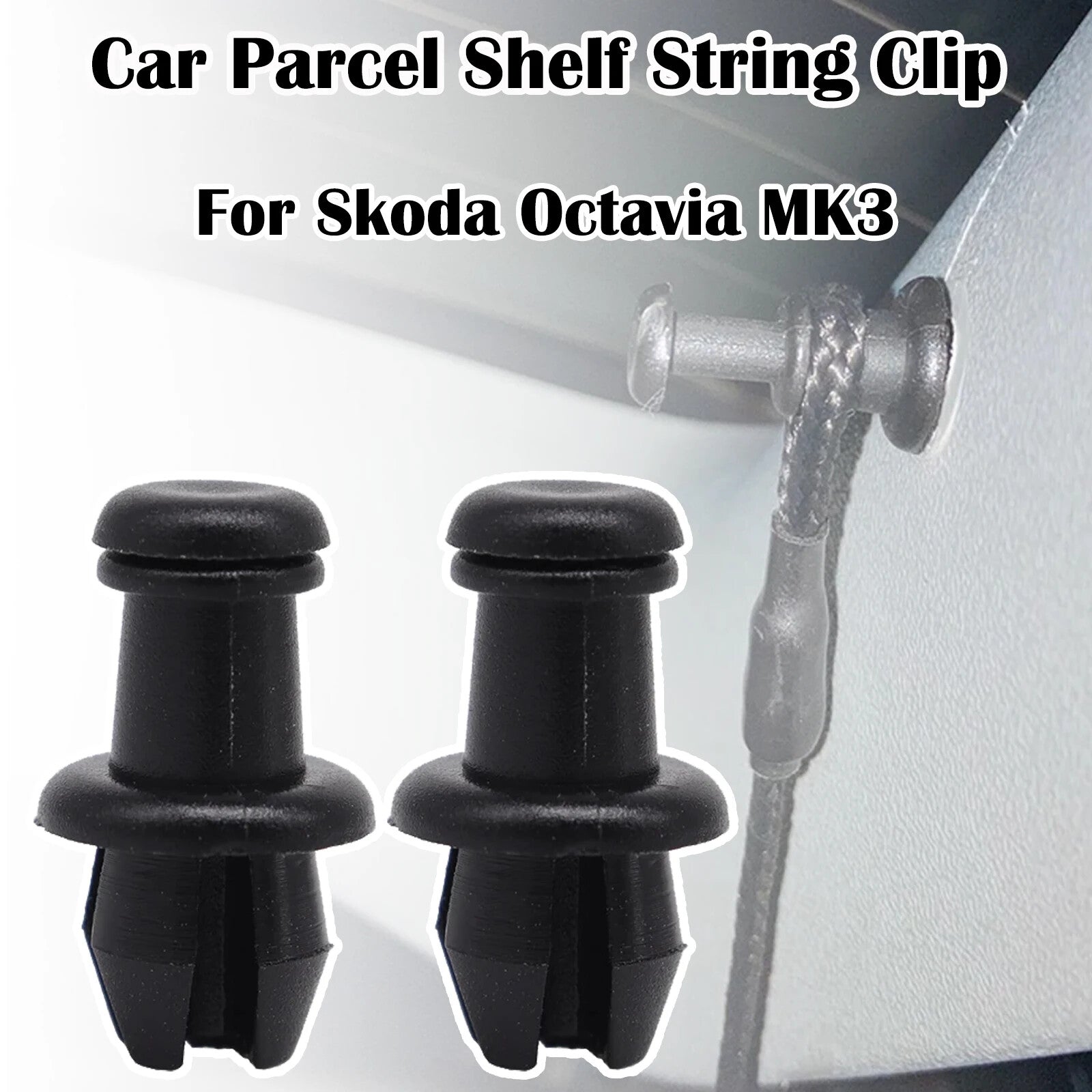 2Pcs Rear Trunk Parcel Shelf String Clips Pivot Hanger for Skoda Octavia MK3 5E
