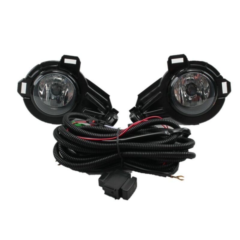 One set of DRL fog lights + fog light covers + wiring harness + switch suitable for Nissan Juke 2012-2014
