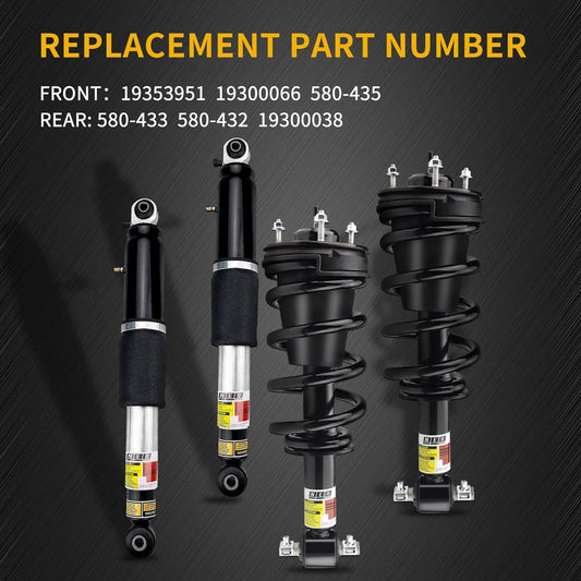 4-piece front and rear shock absorber strut auxiliary system for Lamborghini Aventador 12 - magnetic belt lift 
