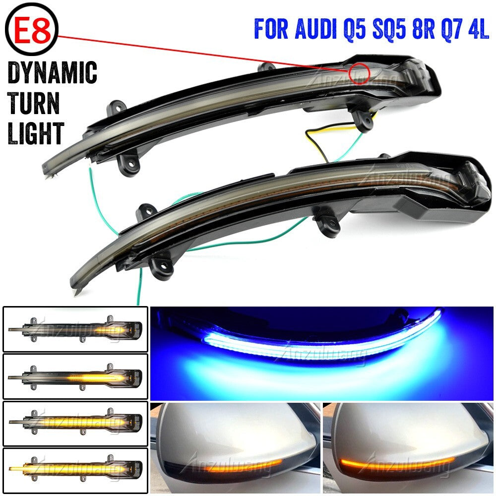 Dynamic Sweeping Wing Mirror Indicator Turn Signal Light for Audi Q5 Q7