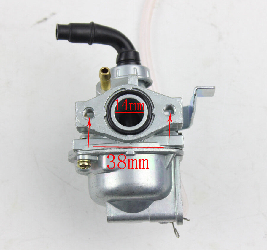 38mm PZ14 KF Choke Carburetor Carb Pit Trail Dirt Bikes ATV Quad Motor