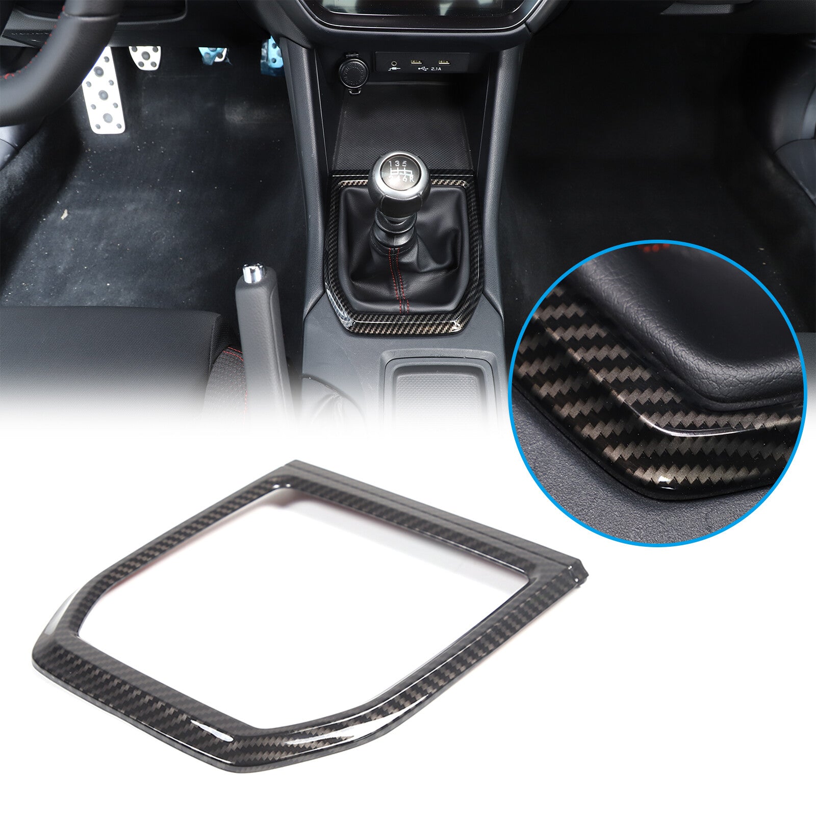 Genuine carbon fiber interior door kick guard cover trim for Corvette C8 20-24