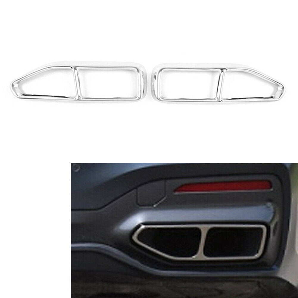 For 19-23 for BMW 7Series G11 G12 Silver Tail Muffler Exhaust Pipe Output Cover Trim