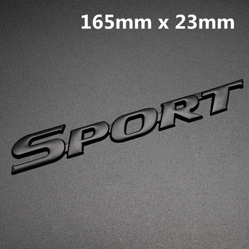 Car Racing Sport Logo Emblem Badge Decal Sticker Trunk Fender Door Trims Black
