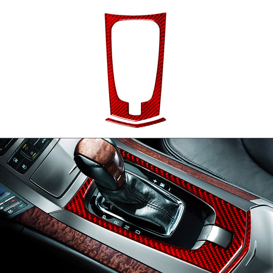 2X Gear Shift Frame Trim Cover Carbon Fiber for CADILLAC CTS SPORT 2008-2022 Red
