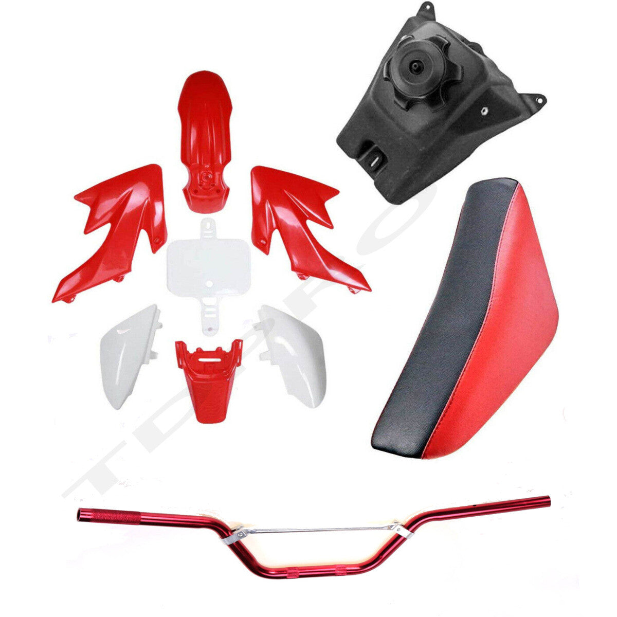 Plastic kit, fuel tank, for seat , 7/8 handlebars, Fo, for Honda CRF50 XR50 Dirt Pit, SSR bicycle.