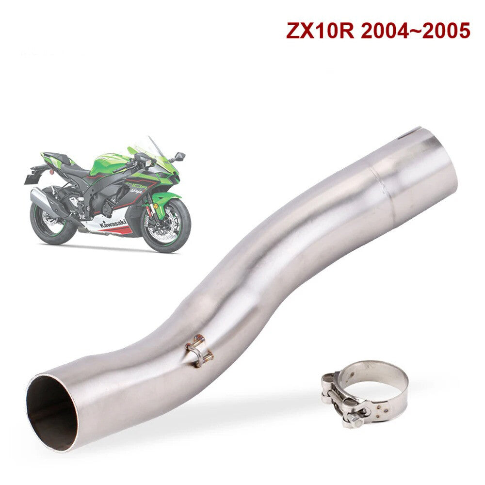 Middle Link Pipe Slip On 51mm for Kawasaki ZX10R Exhaust Mid link pipe 2004-2005