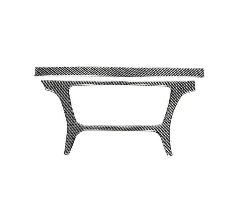 for Audi Q3 2015-2018 Real Carbon Fiber Central Console Dashboard Strip Trim 2P