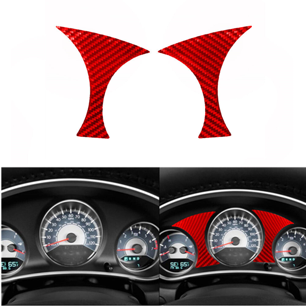 Red Carbon Fiber Speedometer Surround Frame Cover Trim for Chrysler 200 2011-14