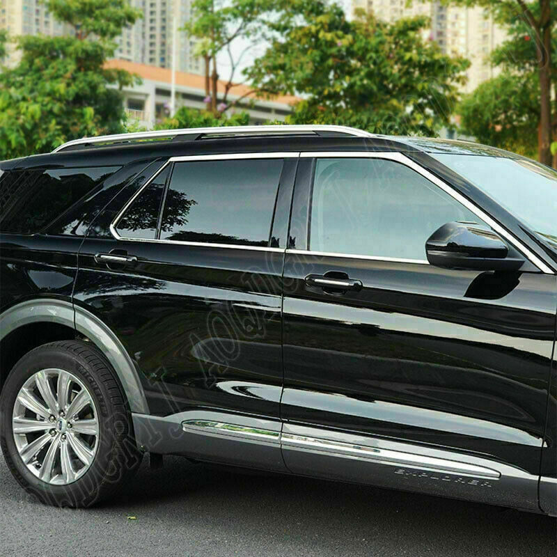 for Ford Explorer 2020-2022 Chrome Car Bottom Window Frame Sill Cover Trim Decor