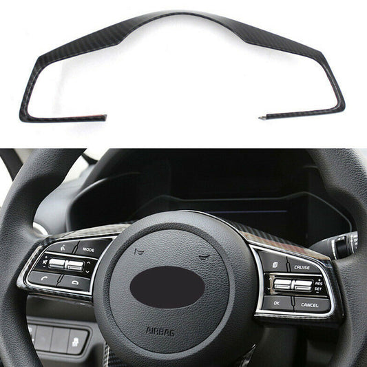 for Kia K3 Forte 2019-2023 Steering Wheel Frame Cover Trim Carbon Fiber Decorate
