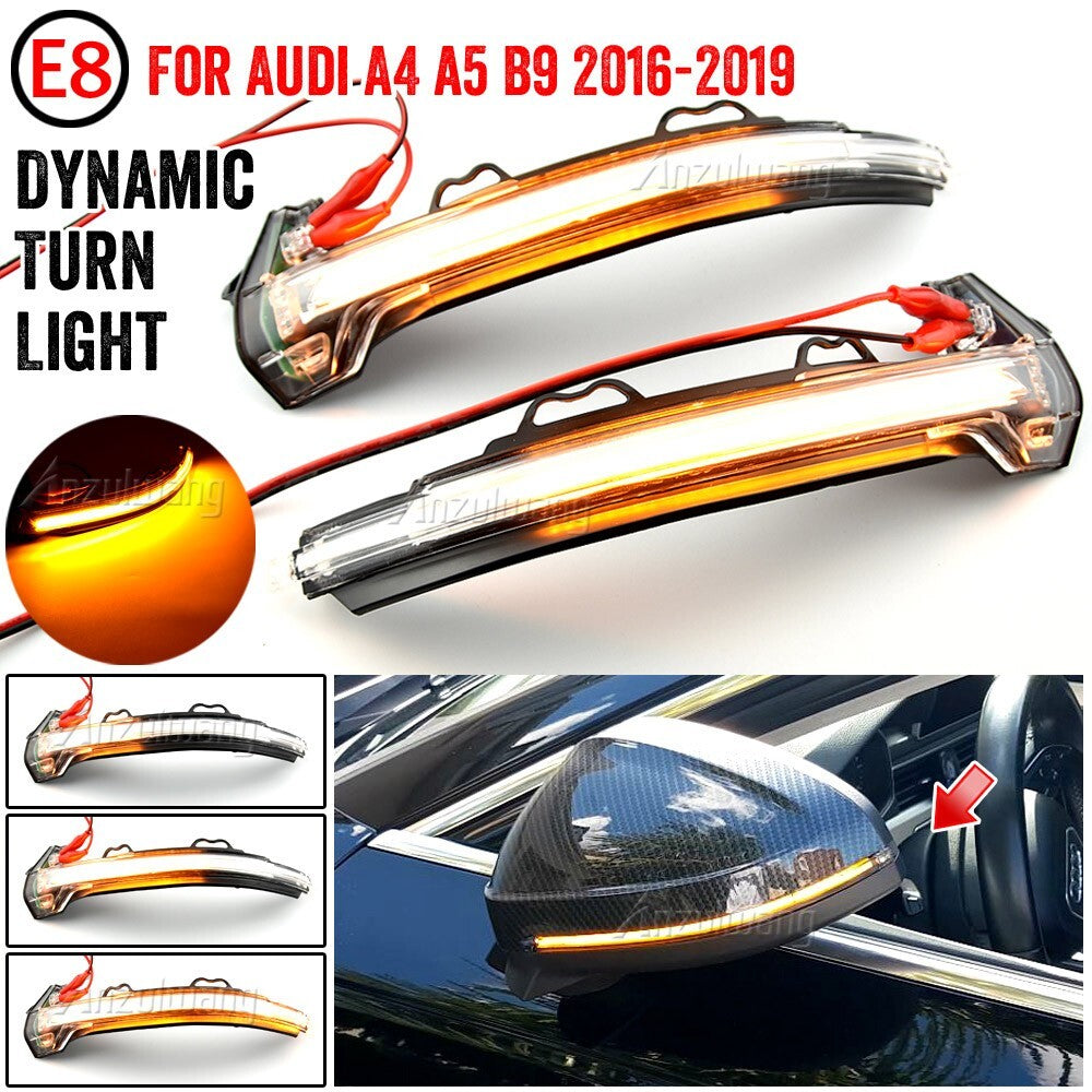 Dynamic LED Mirror Turn Signal Light Indicator for Audi A4 B9 A5/S5/RS5 Sportbac
