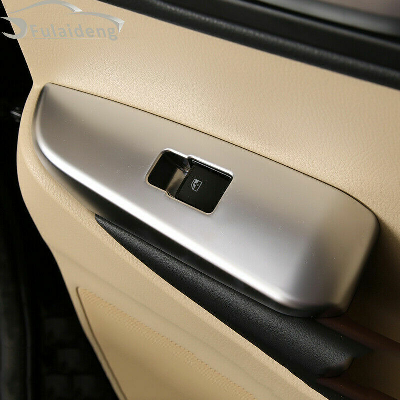 for Toyota Highlander 2014-2019 Silver Inner Window Lift Panel Switch Cover Trim
