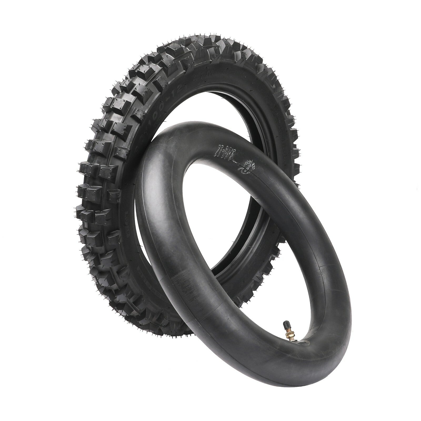 3.00-12 80/100-12 Rear Tire + Tube for Dirt Pit Bikes KLX110 KX65 PW80 TTR90 110