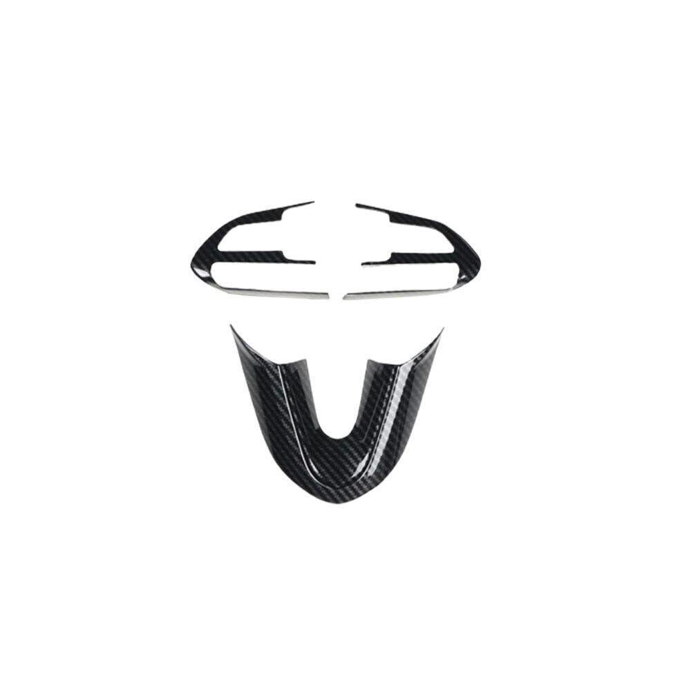 for Cadillac CT5 2020-24 ABS Carbon Fiber Steering Wheel Moulding Cover Trim 3P