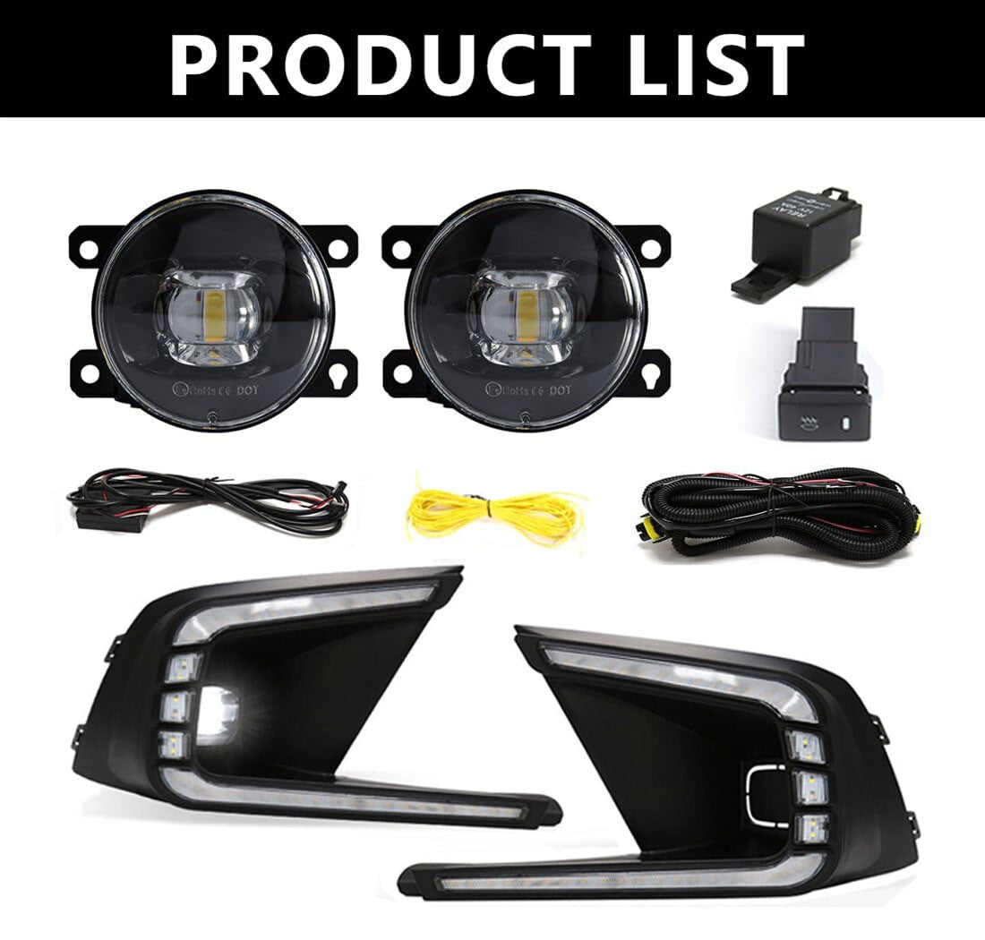 For 2022 2023 2024 for Honda for Civic Sedan Hatchback Driving LED DRL Fog Lights Kit