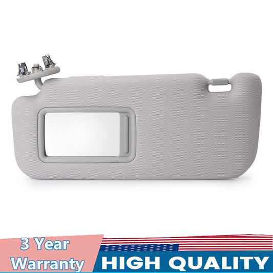1 piece of grey leather sun visor with mirrored left side for Toyota for Corolla 2009 - 13