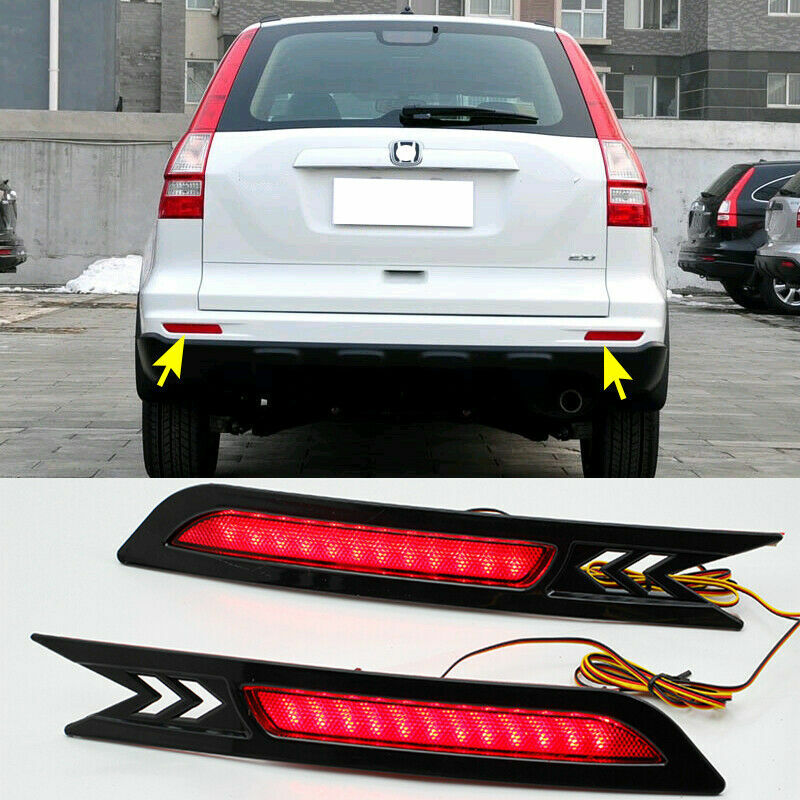for Honda CRV CR-V 2010 2011 Rear Bumper LED Reflector Brake Fog Light Lamp 2Pcs