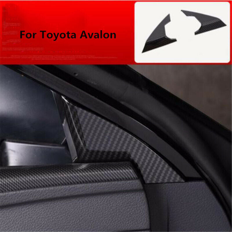 Carbon Fiber Front Window Triangle A Pillar Cover Trim for Toyota for Avalon 2019-21