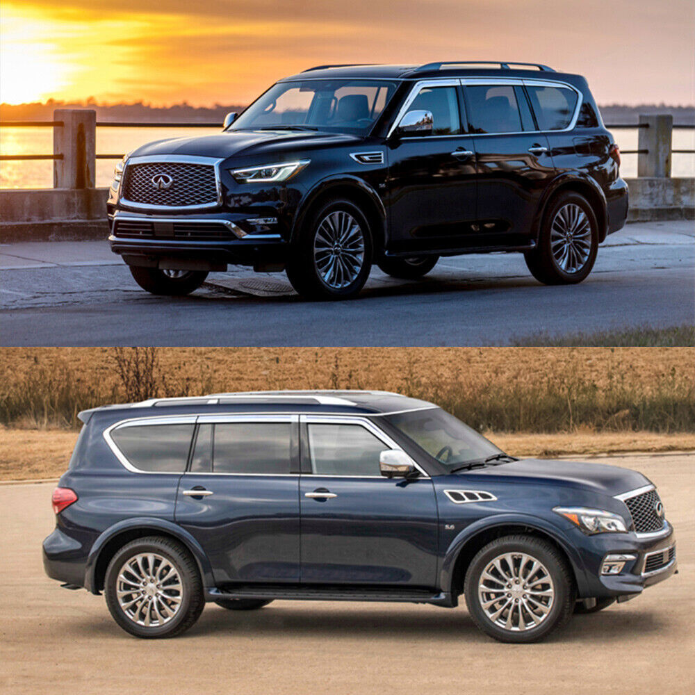 Window Visor Vent Deflector Sun Rain Guard Shade 6P For 2014-22 for Infiniti QX80