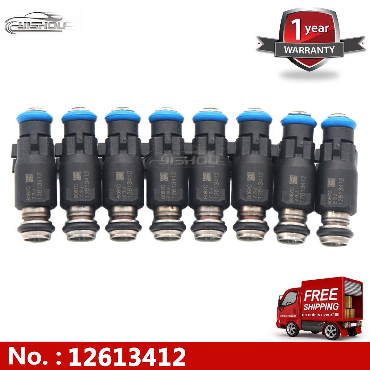 8-piece new fuel injector kit 12613412 for Chevrolet for Cadillac for GMC 2010-2013 FJ10736