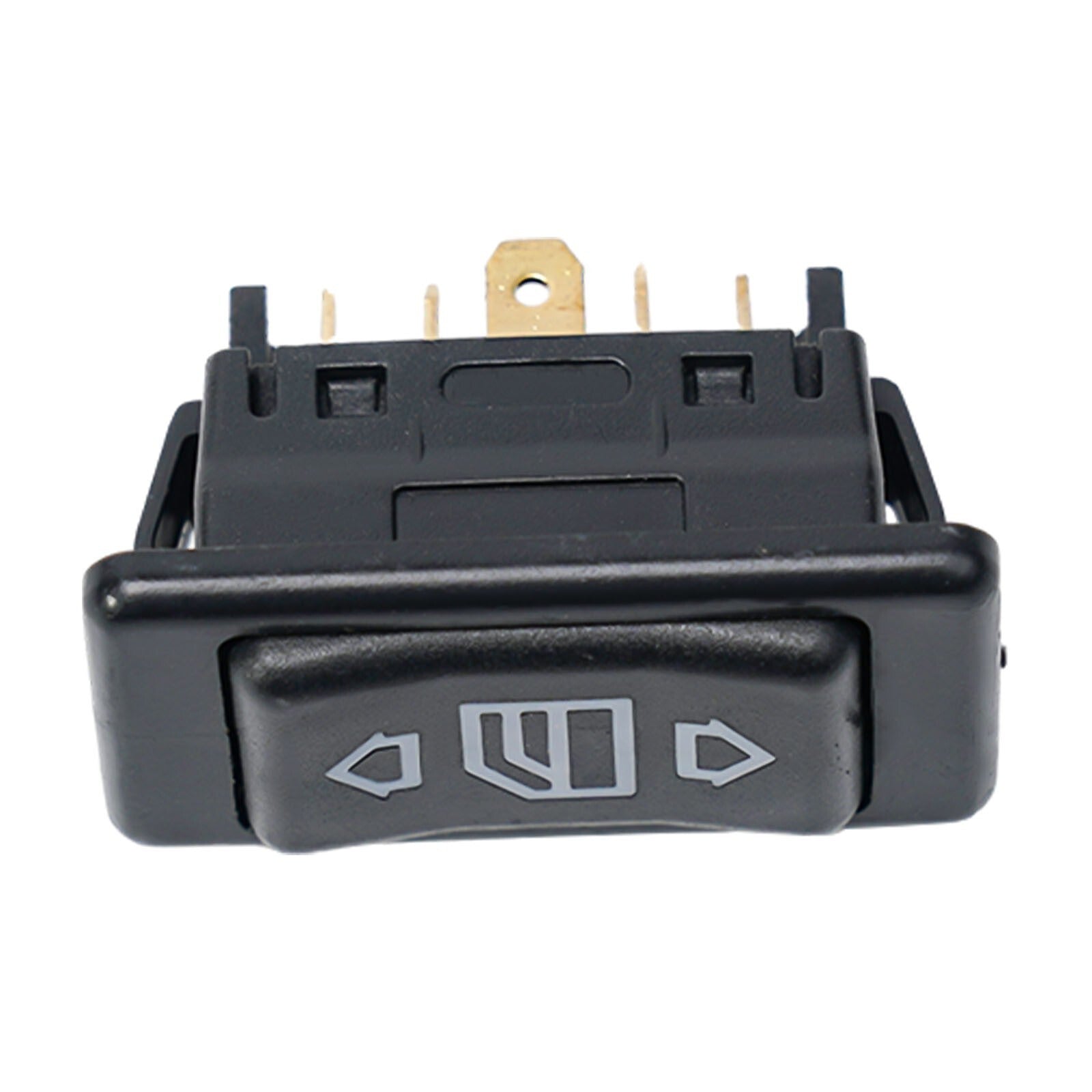 Car electric power switch button with green light, 6-pin, 12/24V, 20A on/off.