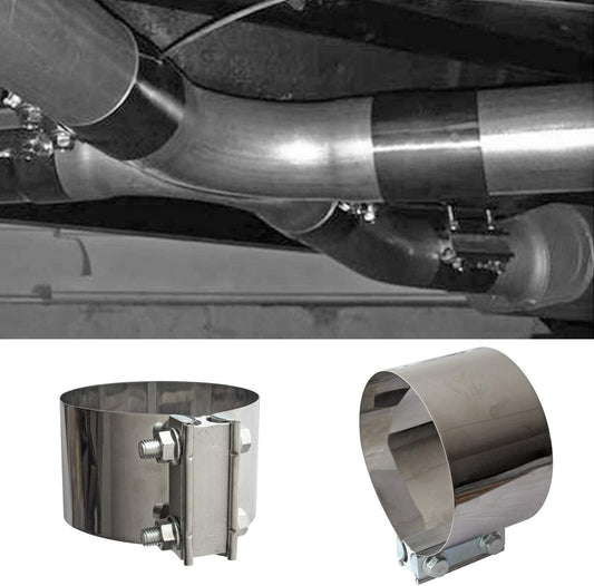 5-inch Butt Connector with Clip, Exhaust Muffler Clip 2 Pieces, 5-inch Exhaust Clips,