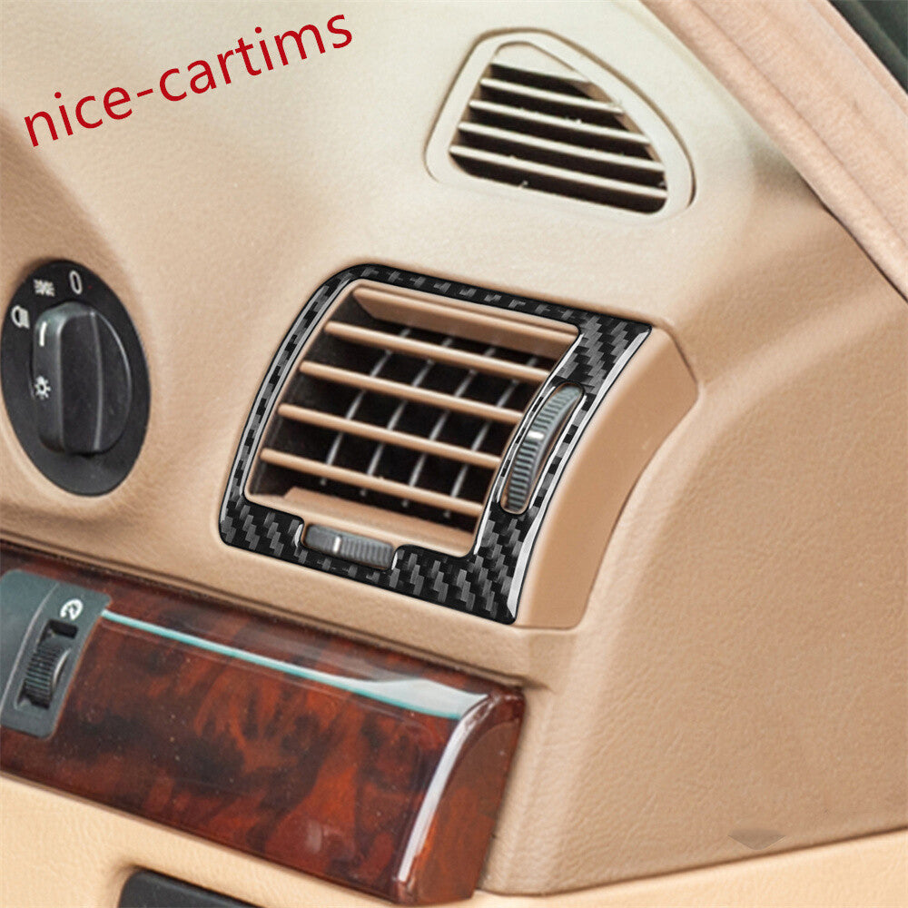 2¡ÁRHD Carbon Fiber Dashboard Air Vent Outlet Trim for BMW 7 Series E38 1994-2001